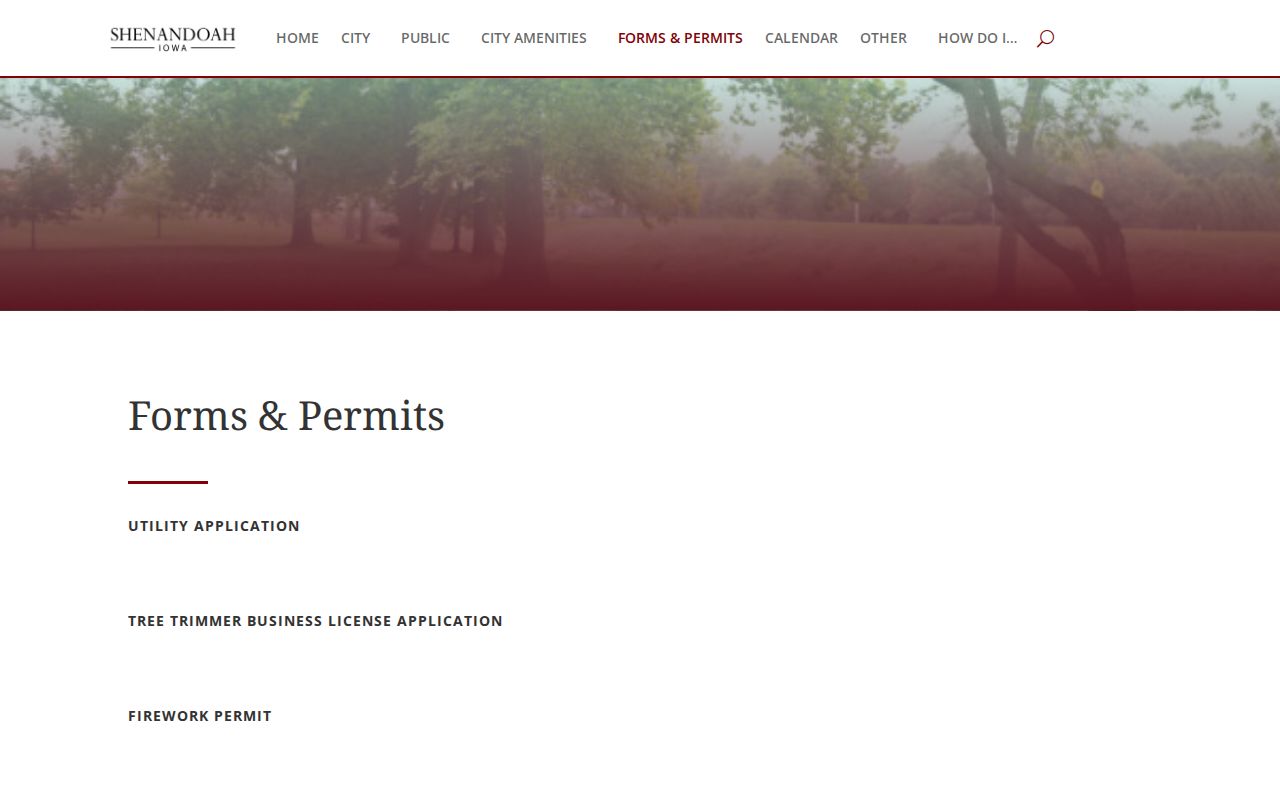 Shenandoah criminal records request forms page