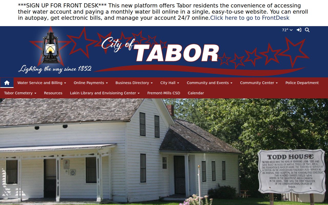 Tabor criminal records city alerts and homepage
