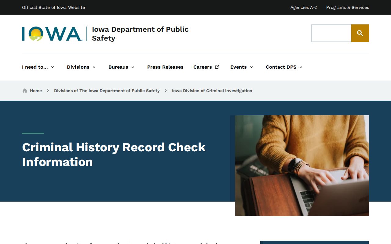 Fremont County criminal history DCI record check page